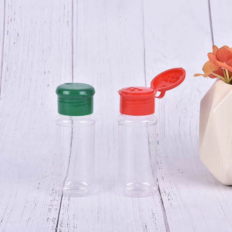 Seasoning Jar Salt Shaker Salt Pepper Shakers 5 Pcs Plastic Spice Salt Pepper Shakers Seasoning Jar BBQ Condiment Vinegar Bottle