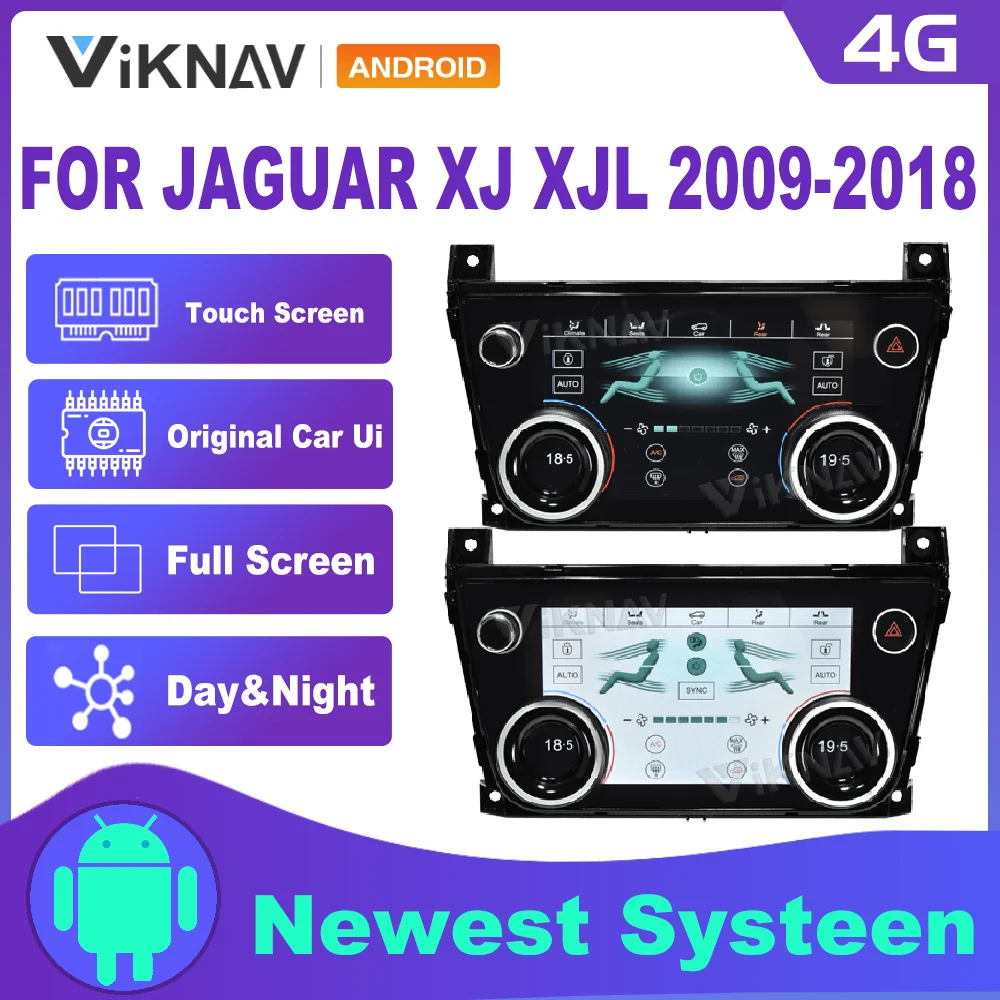 Car AC Panel For Jaguar XJ XJL 2009 2018 touch Screen Climate Control