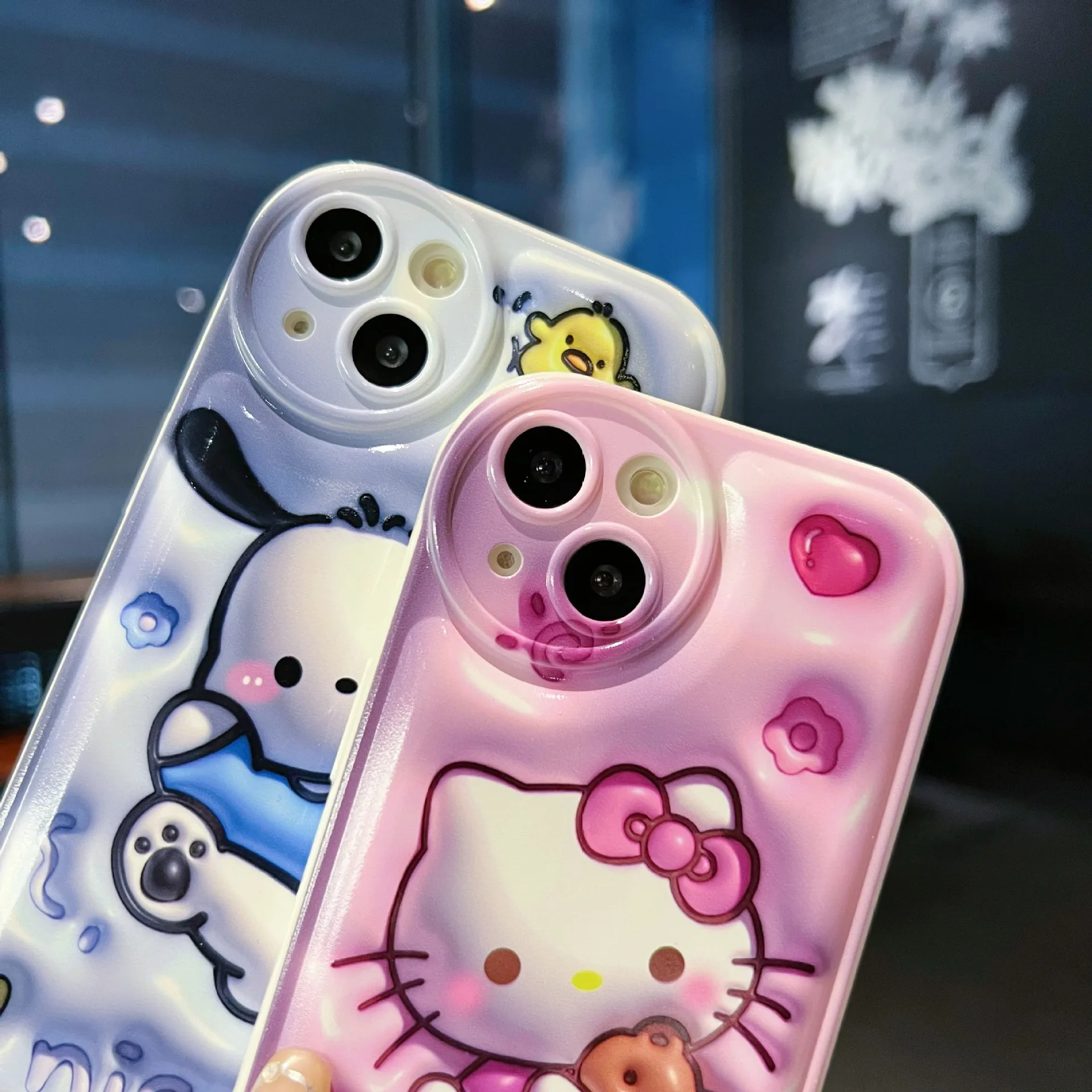 CUTEBLINGCASES — Pink with black polka dots, hello kitty and chanel  inspired iphone 4/ 4s case