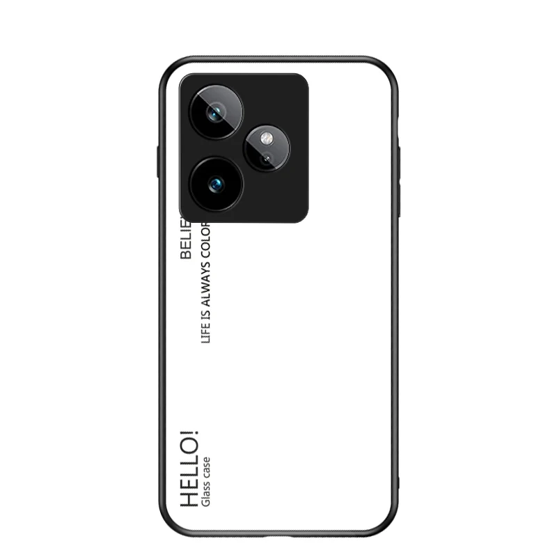 Gradation Tempered Glass Hard Back Protective Bumper Shockproof Case