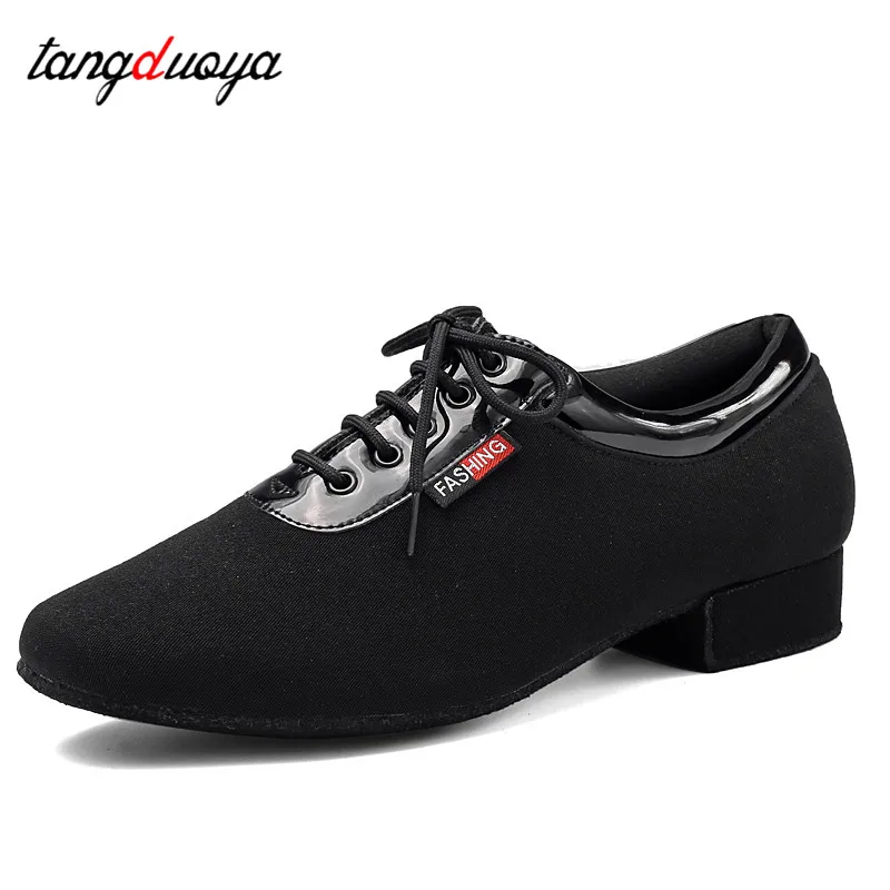 MenModernDanceShoesBoysLatinTangoBallroomShoesRubberSoftSole