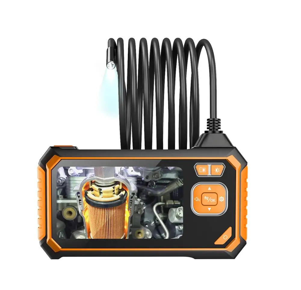 Digital 1080P LCD 8mm Snake Scope Endoscope inskam113 Waterproof Probe Inspection HD Camera Handheld Boroscope 5m Rigid Cable h1 extension for 25mm endoscope probe spare parts endoscope camera bracket holding the camera in the middle for h1