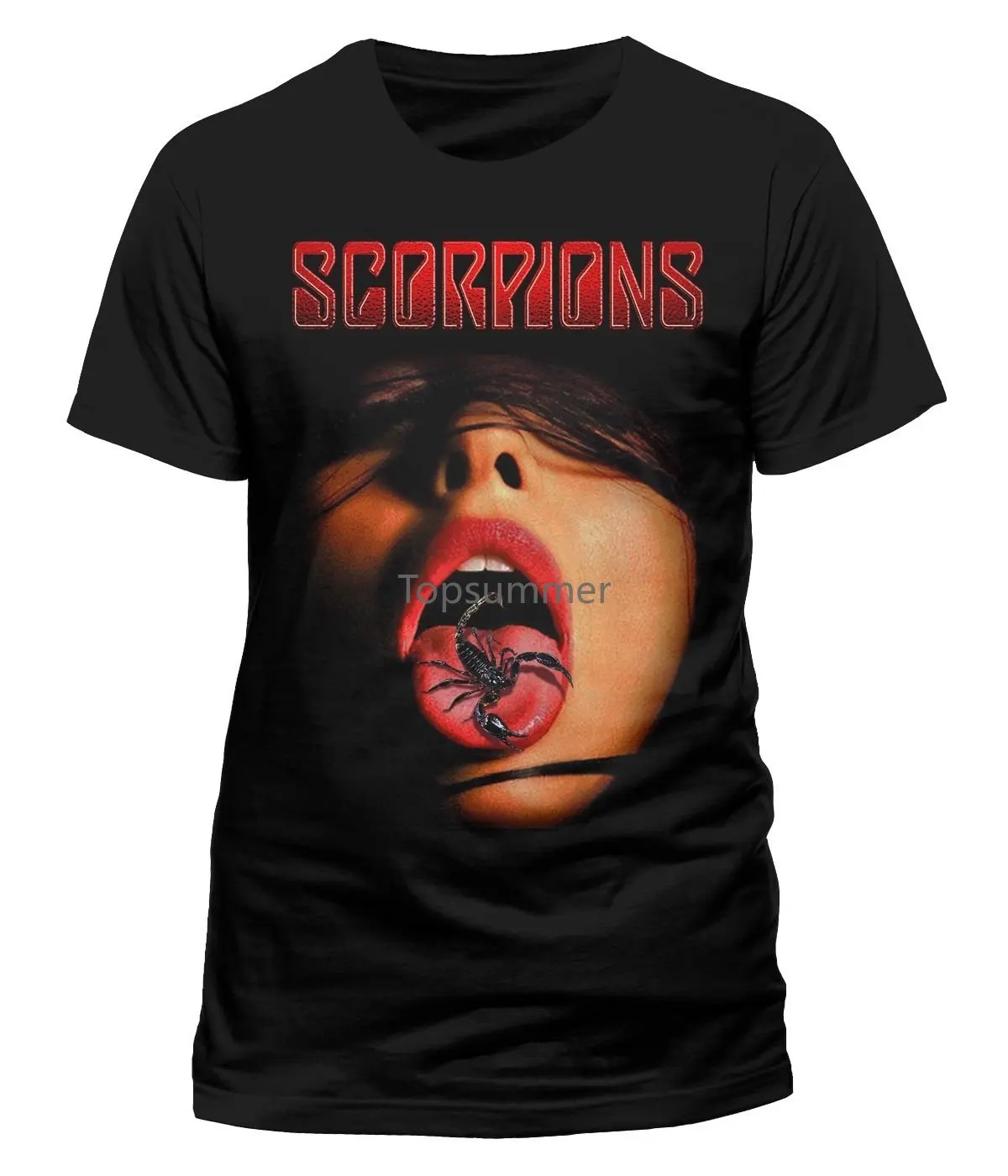 Maglietta Da Uomo Moda Estiva Scorpions Tongue Funny T-Shirt Novità Tshirt Donna
