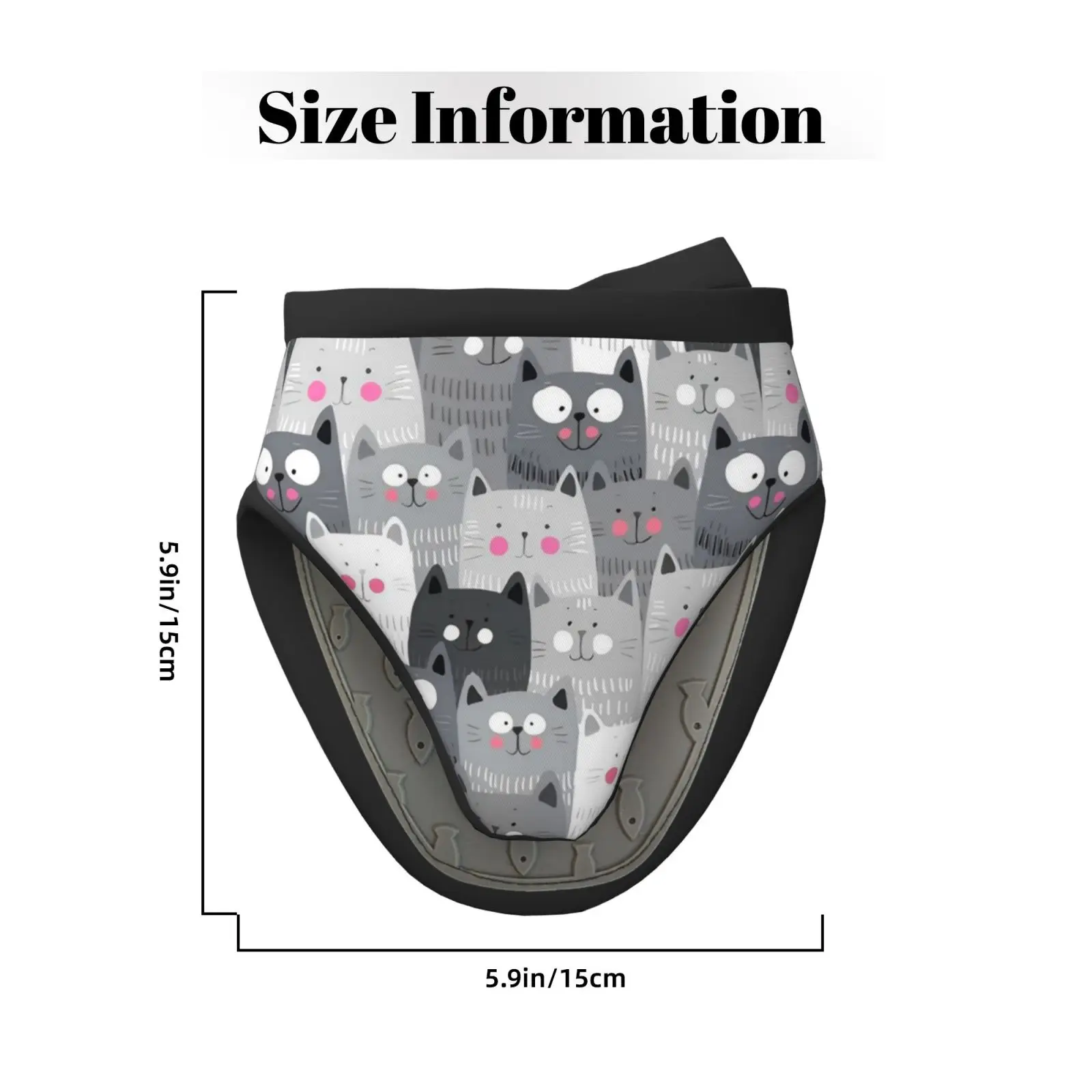 Cats Doodle Print Heat Resistant Anti-scalding Gloves Pinch Grip Mini Oven Gloves Kitchen Practical Cooking Tools