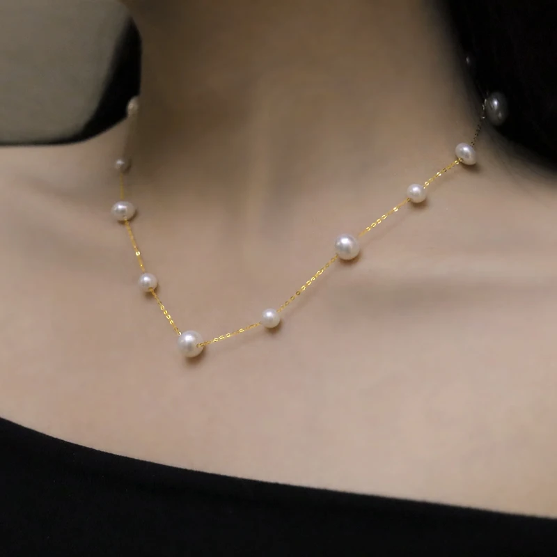 NYMPH Real 18K Gold Pearl Jewelry Set Au750 Necklace Bracelet Dangle  Earrings Fine Wedding Gift For Women T435 - AliExpress