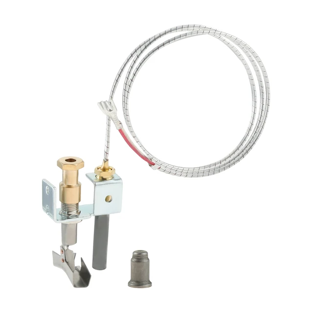 1Set Gyújtás Égés 750 Mv Hőgyűjtő Gas Pilóta Égő 36 Hüvelykes Tömlő 2 Ólomcsatlakozás 1/4 "Cct Lp Kemence -Vezérlés