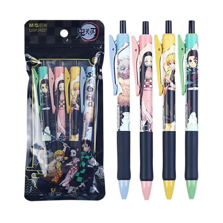 

32 pcs/lot New Demon Slayer Gel Pen Set Cute 0.5mm Black Ink Signature Pens School writing Supplies Stationery gift