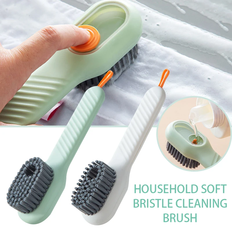 Multifunction Cleaning Brush Soft Bristled Liquid Shoe Brush Long Handle Clothes Brush Underwear