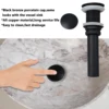 KEMAIDI Ceramic Vessel Sinks Oval Bathroom Sink Above Counter Vessel Sink with Faucet and Drain Combo 16 inch Marbling Vessel 5