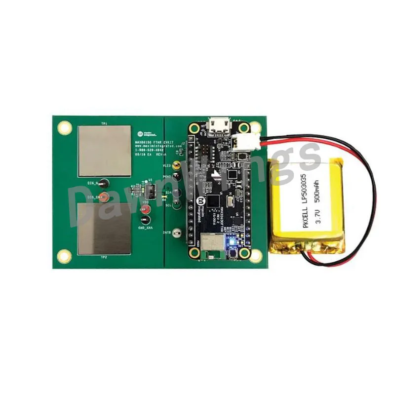 MAX86150EVSYS    평가 시스템 키트 MAX86150 PPG+ECG + MAX32630FTHR 개발 보드(배터리 없음)