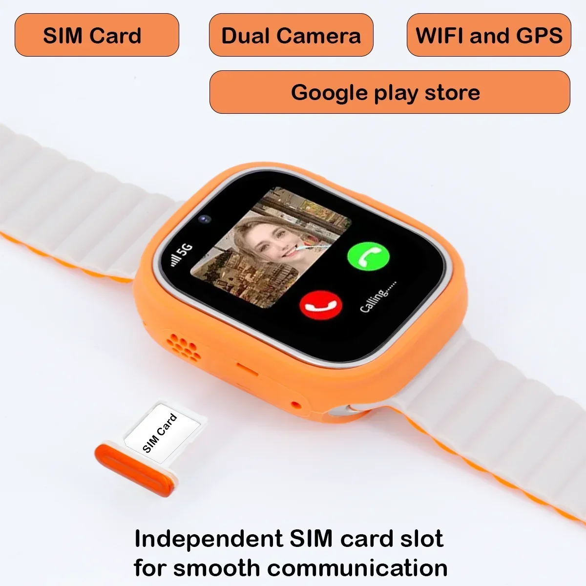 Смарт-часы с поддержкой 4G, сим-карты, Bluetooth, WIFI, GPS