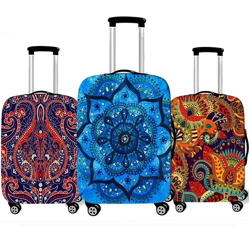 

Fashion Bohemian Style Printing Leather Suitcase Cover For Travel Elastic Dustproof Luggage Cover Protective Cover