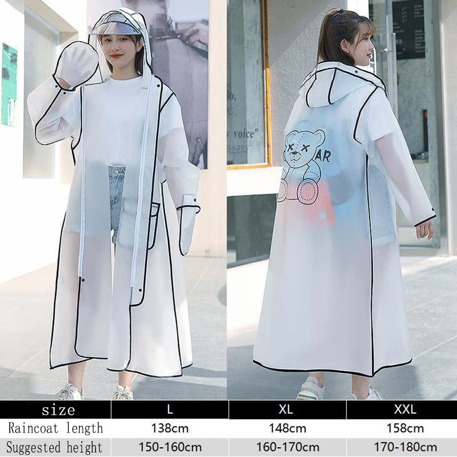 EVA Men's And Women's Raincoats Full Length Adult Riding And Walking Rainstorm Proof Electric Bicycle Poncho raincoat poncho