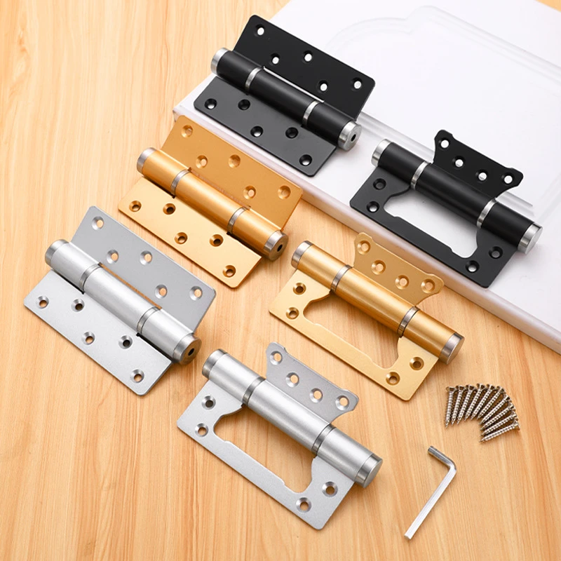2 Piece Set Door Closer Hydraulically Buffered Spring Hinge Space Aluminum Hidden Door Closers