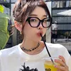 Trendy Women's Black Frame Cat Eye Eyeglasses with Square Frame and Prescription Option  -0.5 -1.0 -2.0 -3.0 -4.0 to -6.0 5