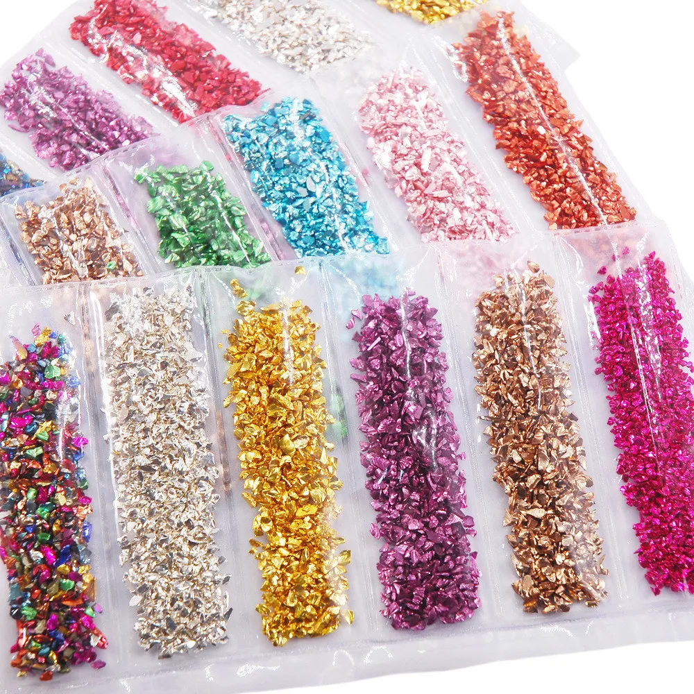 6Grid Crushed Glass Resin Filler Irregular Stone Beads For DIY Jewelry Making Epoxy Resin Mold Fillings Nail Art Decor Crafts 40g glass beads colorful crushed stone resin filler diy epoxy resin mold fillings nail art decor crafts crystal epoxy resin tool