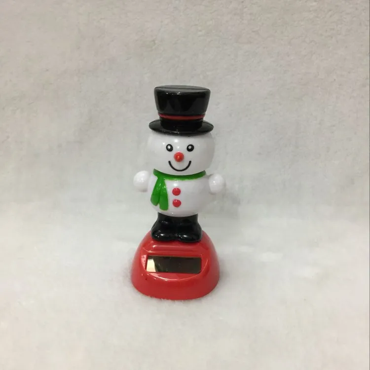 Christmas Series Swinging Solar Doll Car Ornament Funny Santa Claus Snowman Moose Solar Swinging Doll Desktop Decoration solar kimono doll ornament