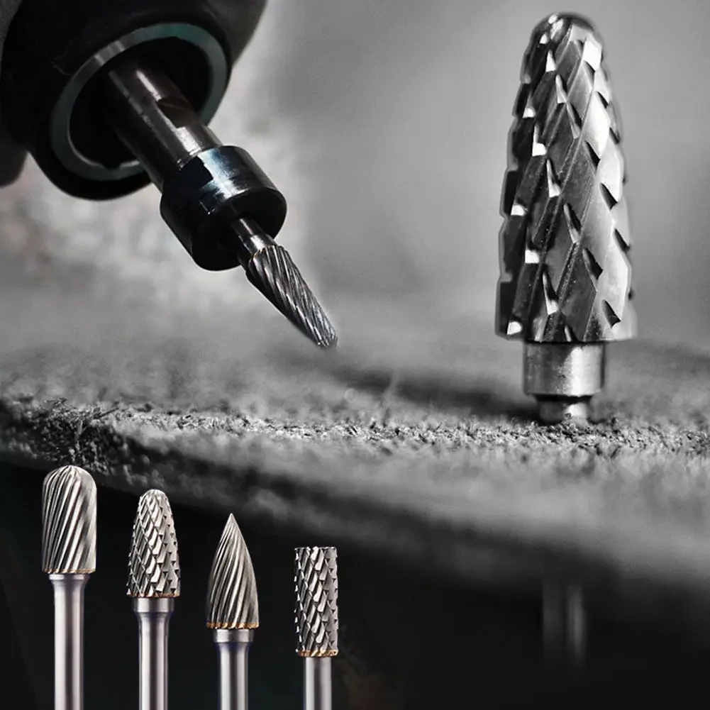 10cm Double Groove Tungsten Carbide Rotary File for Woodworking and Polishing