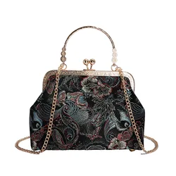 Silk Embroidery National Style Patchwork Crossbody Bag - Chic Fashion Handbag (Butterfly Flower)