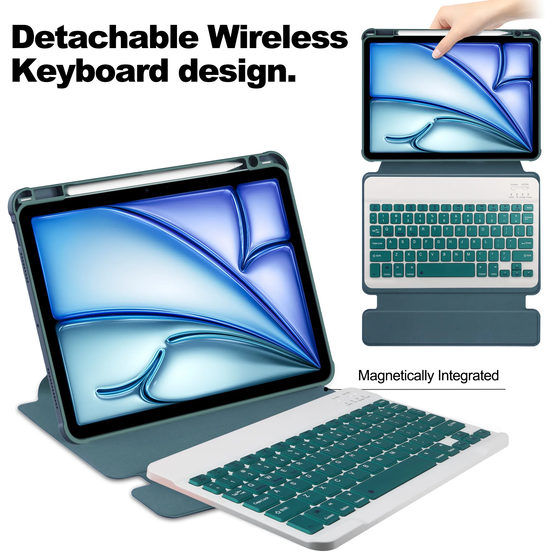 Drehbare Acrylhülle mit Stifthalter für iPad Air 11 (M2/M3) Tablet – Detail 16