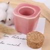 ANGNYA Pink Nail Art Ceramic Cork Bottle Crystal Nail Liquid Cups Nail Art Acrylic Glass Dappen Dish Liquid Powder Container 6