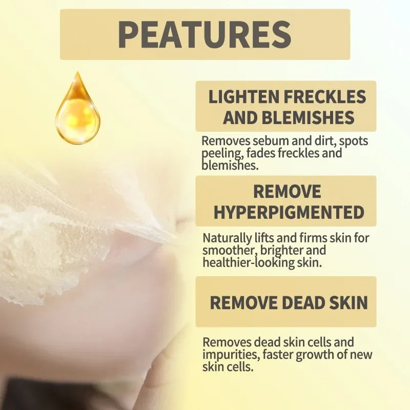Yellow peeling oil exfoliating elbow knee Deep cleaning Bleaching fade Dark spots melanin brighten skin whiten Remove Dead skin whitening cream body scrub body peeling lotion