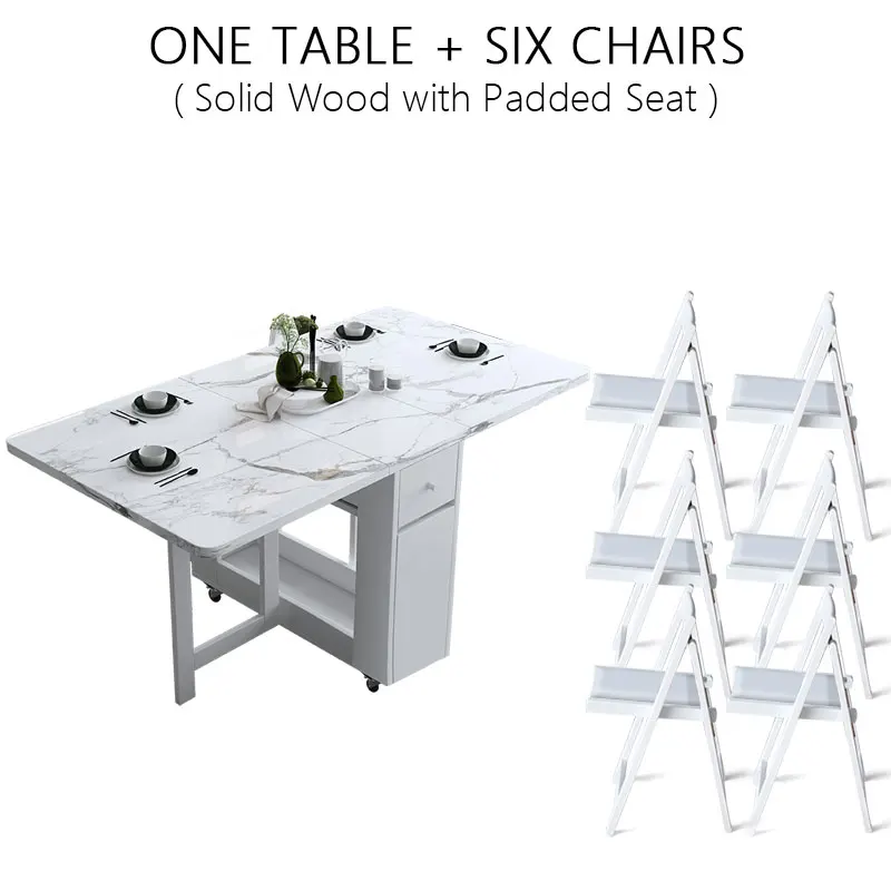 table with 6Lchairs