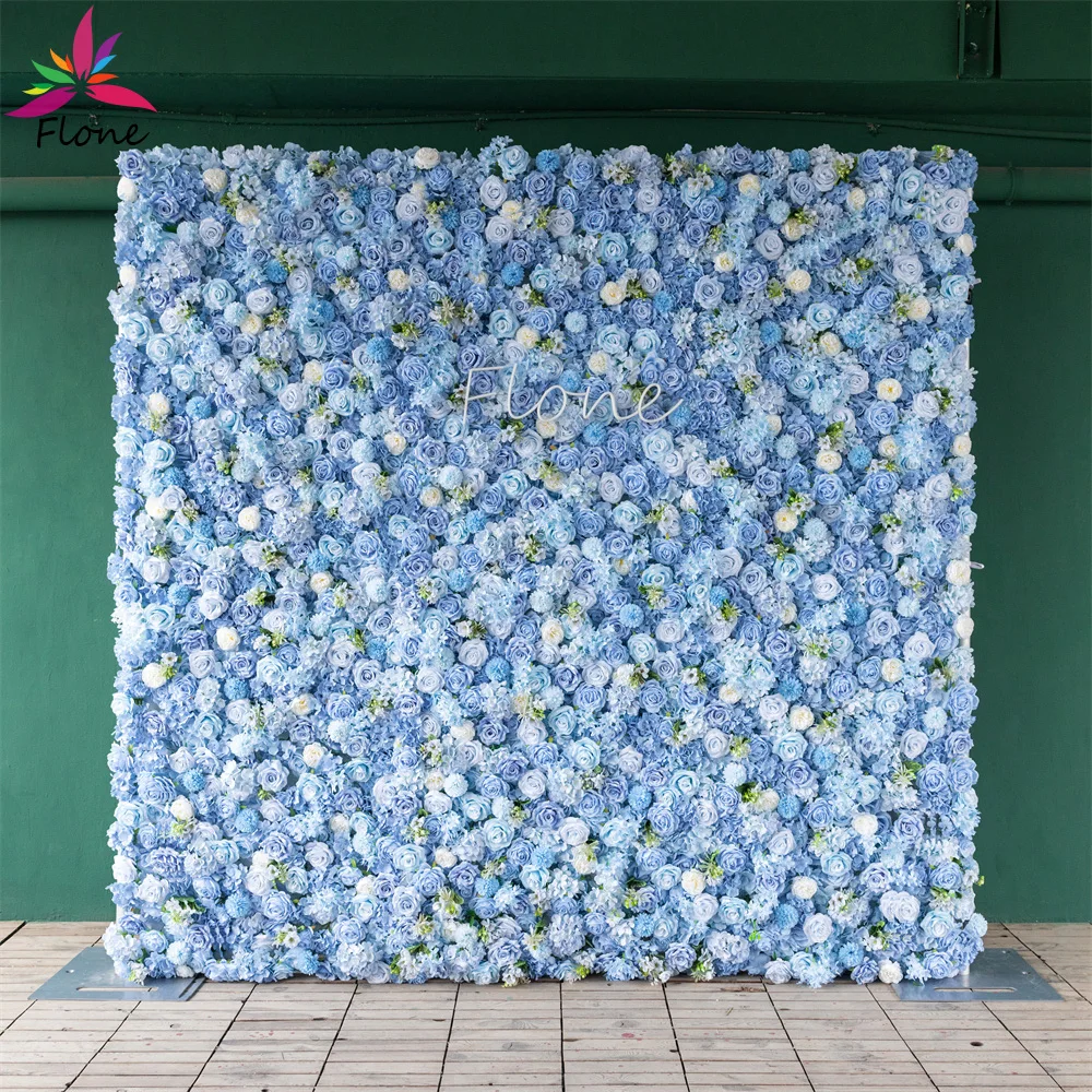 

Artificial Flower Wall Arrangement Wedding Backdrop Decoration Blue Rose Fleurs Artificielles Mariage Sztuczne Kwiaty 6.56ft