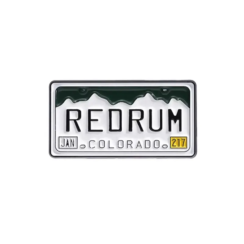 Vintage REDRUM Enamel Lapel Pins for Backpacks and Clothing Accessories