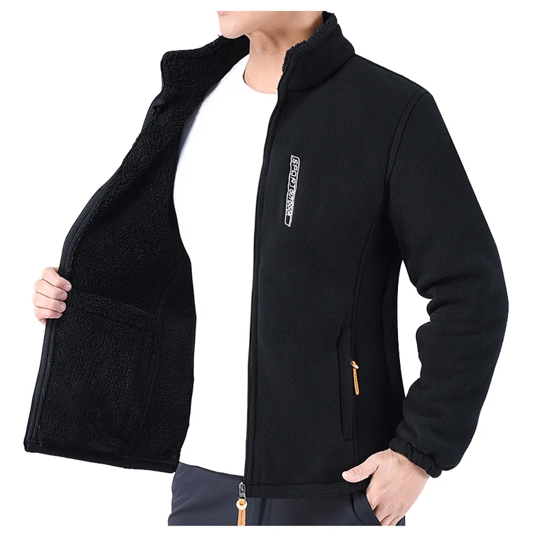 DIMUSI 겨울 남성 Polartec 자켓 캐주얼 남성 아웃웨어 벨벳 윈드 브레이커 자켓 남성 소프트 플리스 웜 자켓 브랜드 의류