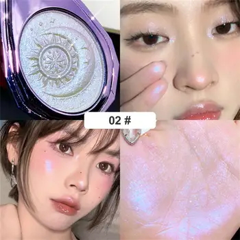 퍼플 다이아몬드 하이라이터 파우더, 글리터 팔레트, 메이크업 글로우 페이스 컨투어, 쉬머 일루미네이터, 하이라이트 화장품, 도매