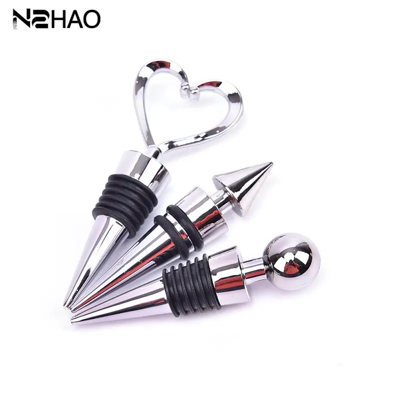 Elegant Heart Shaped Red Wine Champagne Wine Bottle Stopper Creative Wine Bottle Plug Valentines Wedding Gifts