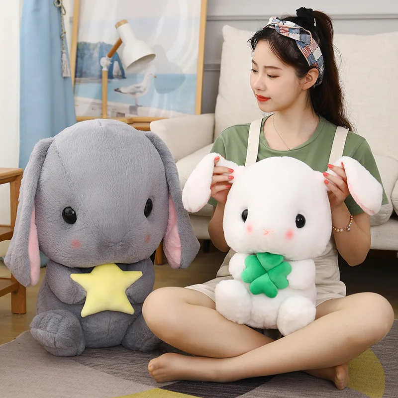 Cute Bunny Stuffed Plush Toy Soft Rabbit Toys Bunny Kids Pillow Doll Gifts For Children Grilfriend Baby Accompany Sleep Toy