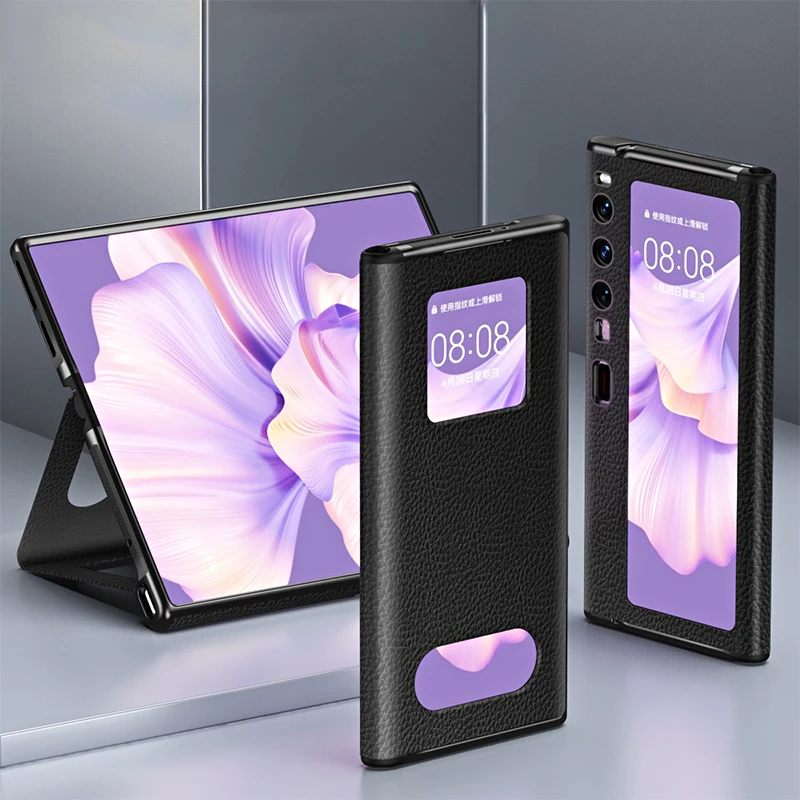 

PU Leather Funda for Huawei Mate XS 2 5G Case Ultra-thin Frame Folding Hard PC Cover for Huawei Mate Xs2