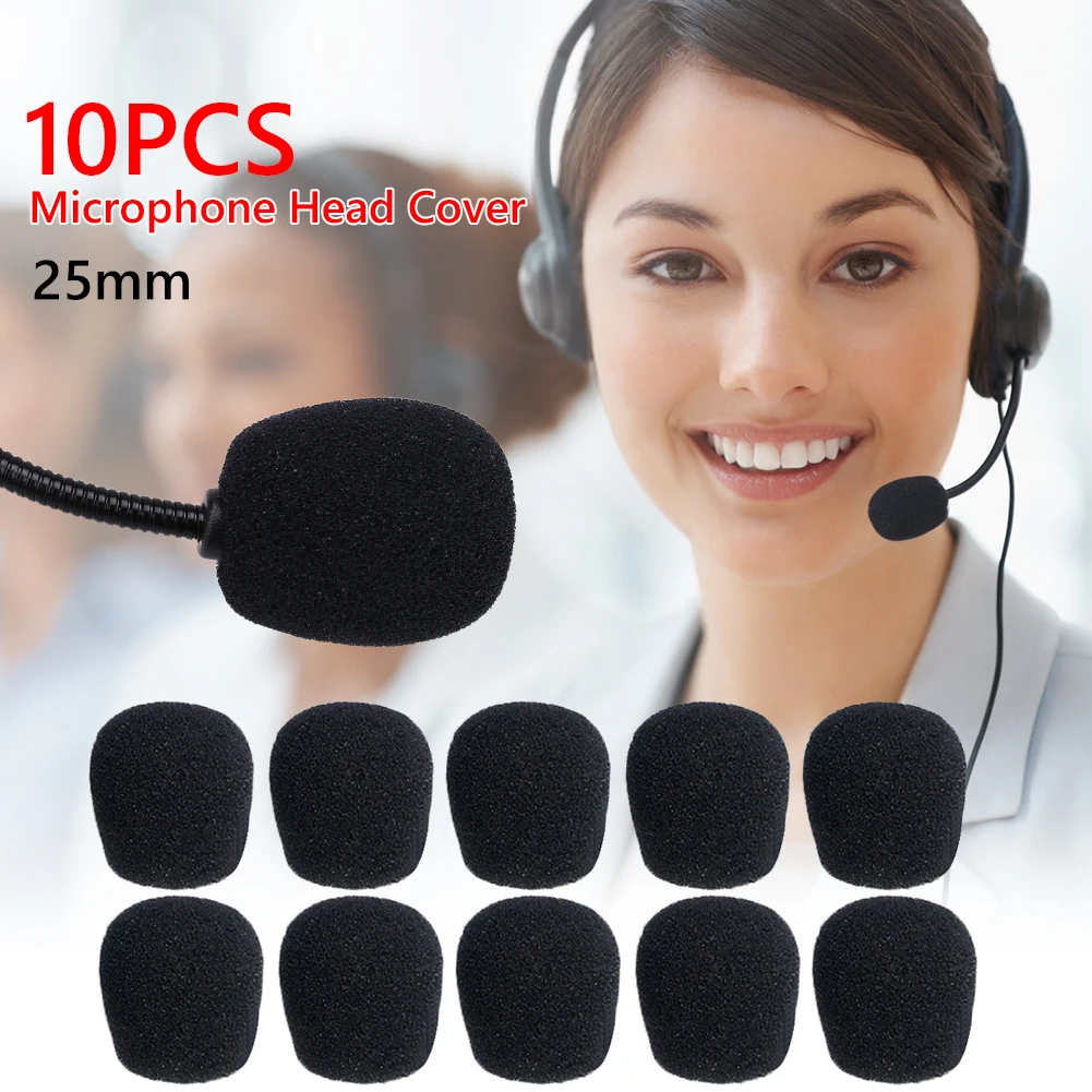 25MM Soft Elastic Sponge Lavalier Microphone Sponge Headphone Foam Headphone Sleeve Microphone 10 Pcs clip on lavalier microphone microphone cover microphone accessories microphone windscreen microphone pop filter microphone clip