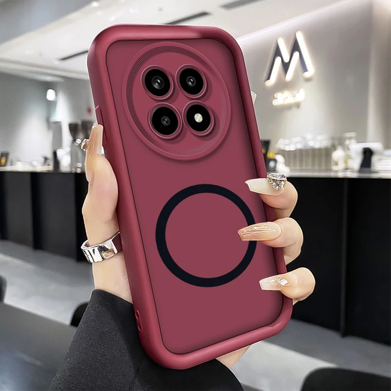 Premium Anti-Drop Silicone Phone Case with Wireless Magnetic Sticker