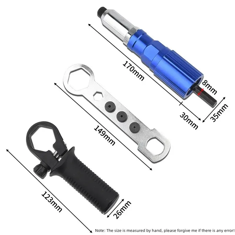 Rivet Gun Electric Rivet Gun 2.4mm-4.8mm rivet nut gun drill adapter Cordless riveting tool Insert Nut Pull