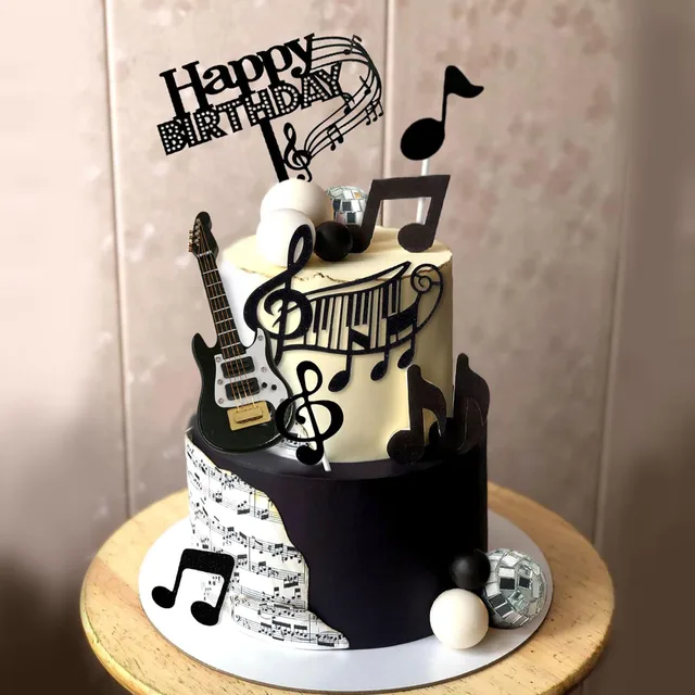 Set Centrotavola A Nido D'ape A Tema Violino – 8 Pezzi Con Note Musicali, Decorazioni 3D Per Feste, Compleanni E Baby Shower