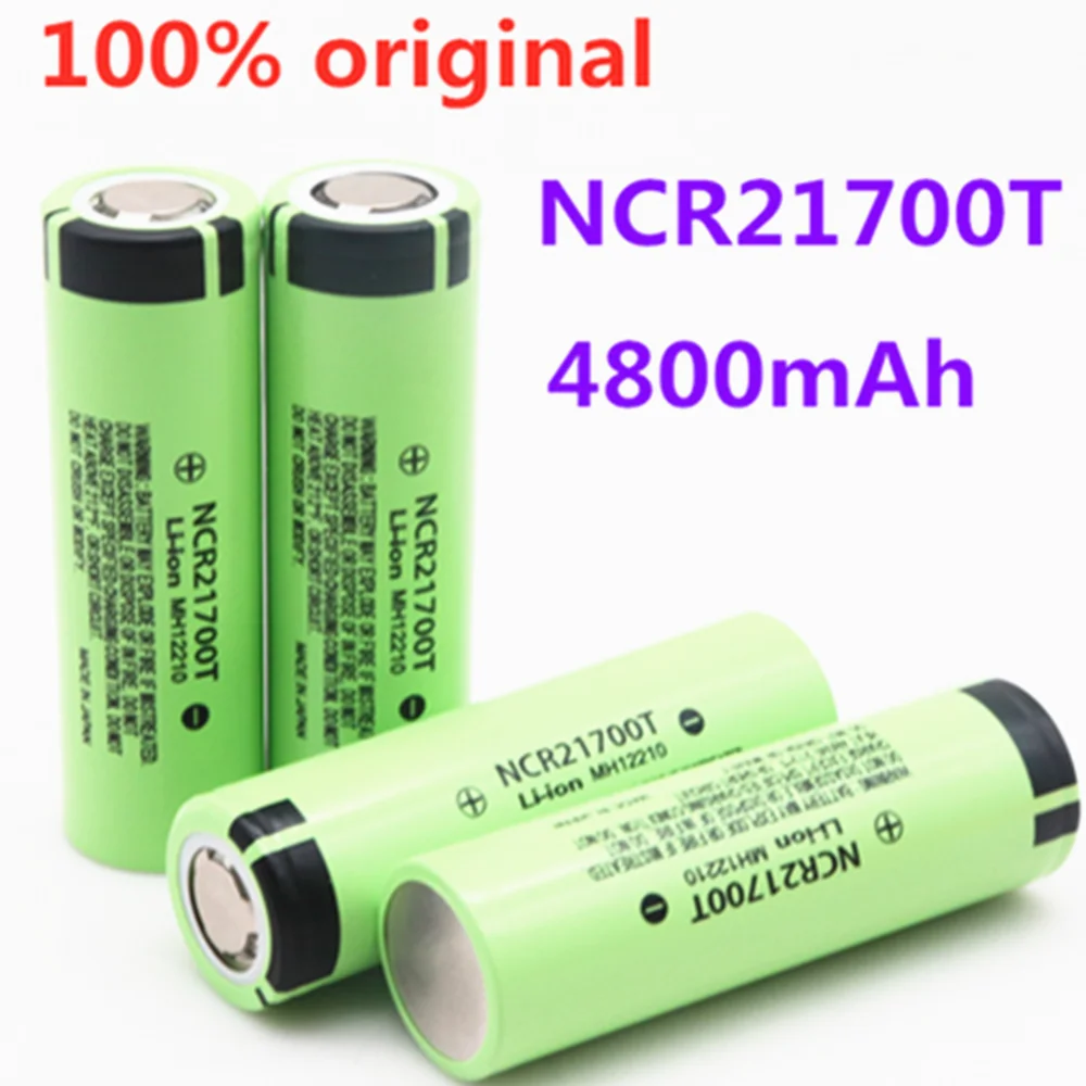 Перезаряжаемая литиевая батарея 21700 ncr21770t 4800 мАч 3 7 в 40 А литий-ионная с высокой