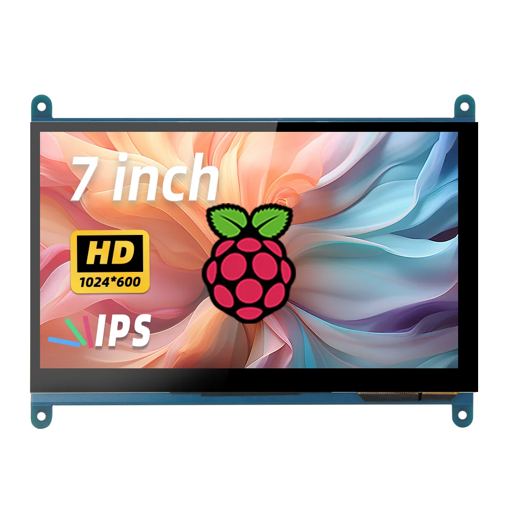 Raspberry pi pantalla de 7 pulgadas IPS LCD HDMI pantalla táctil Monitor 1024*600 tiempo de respuesta 2-3 segundos