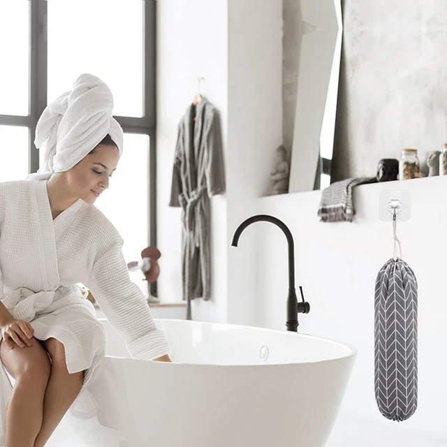 Konyhai Szemetes Táska Tároló Mosható Élelmiszertáska Fal Lógó Könnyű Extrakciós Műanyag Zacskó Függő - Image 4