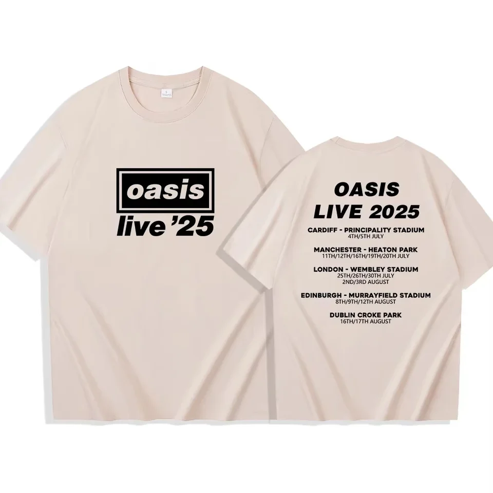 OASIS Live 25 Tour 2025 Commemorative T-Shirt O-Neck Short