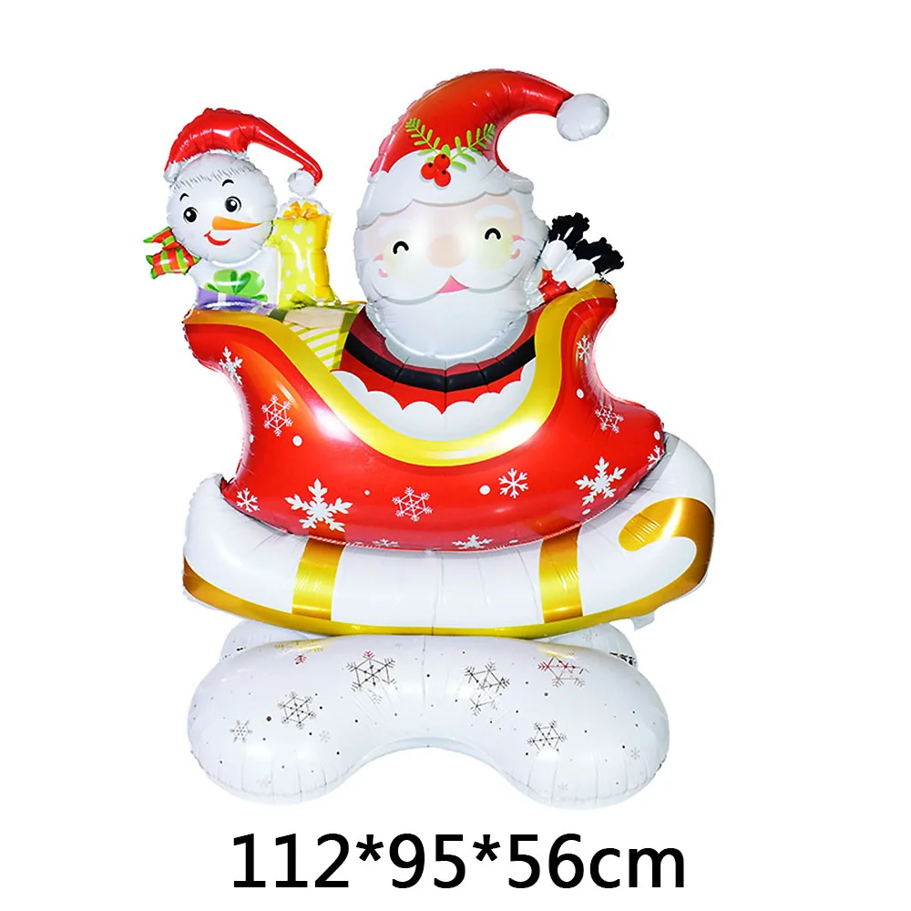 thumbnail image 1 of Globos de decoración navideña, globo de alce de pie, globo de aluminio de Papá Noel y ciervo, juguete inflable, decoración de fiesta de Navidad, globo de reno, 1 of 5