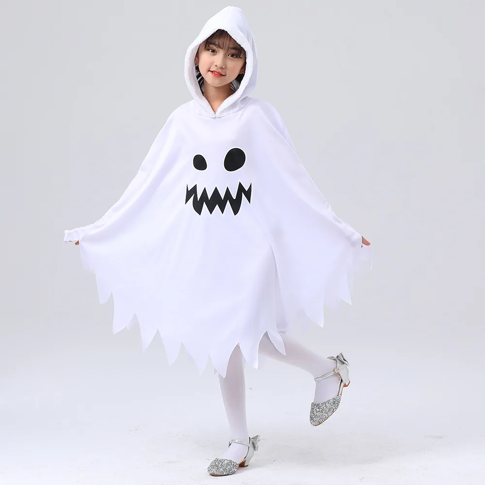 Cosplay Costume Halloween Dress Outfit Child Ghost Demon Glow In The Dark Cape Costume