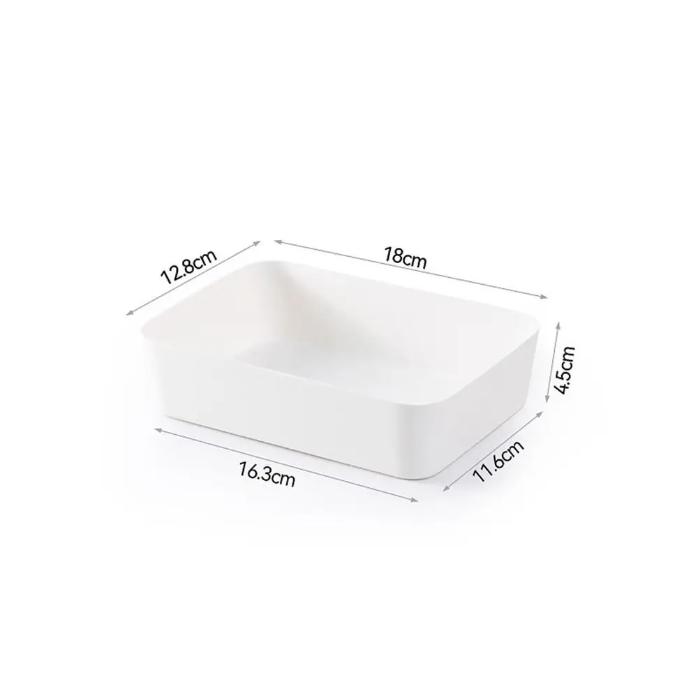 Scatola portaoggetti da scrivania in plastica, grande capacità, colore unico, divisori per cassetti, impilabile, organizer per documenti, casa e ufficio