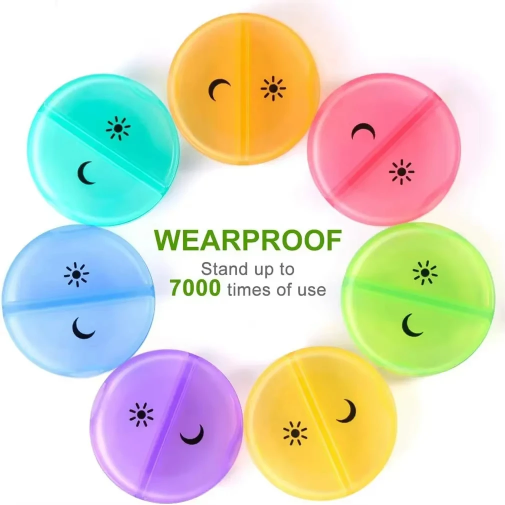 Weekly Medicine Storage Organizer - Portable Pill Box and Tablet Dispenser