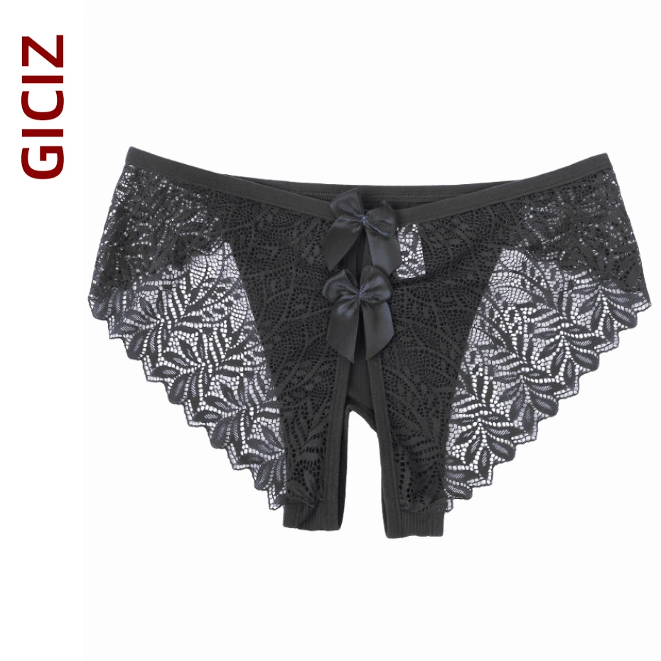 Cueca de renda aberta para mulher lingerie sexy elegante_voghion.com