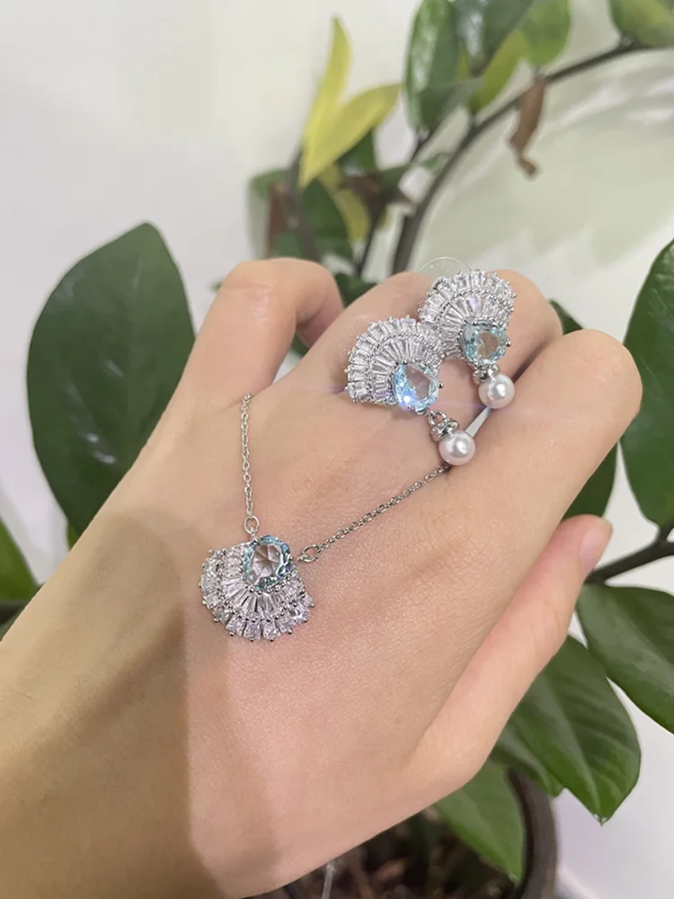 Idylia Original 2024 With Logo New Trend Luxury Fine Jewelry Sets Charm Shell Pearl Earrings Necklace Ring Party Gifts For Women