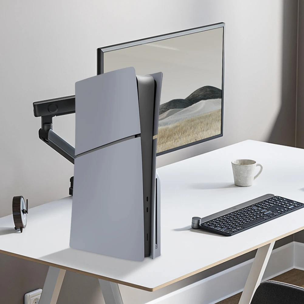 Limited Edition Grey Custom Replacement Faceplates For PS5 Slim Console Dustproof Protective Shell Case Anti-Scratch Face Plate