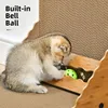 o Large Size L-aped Vertical Wear-Resistant  Scratching Board with Ball Corrugated Paper  Claw Board Pet Supplies 5